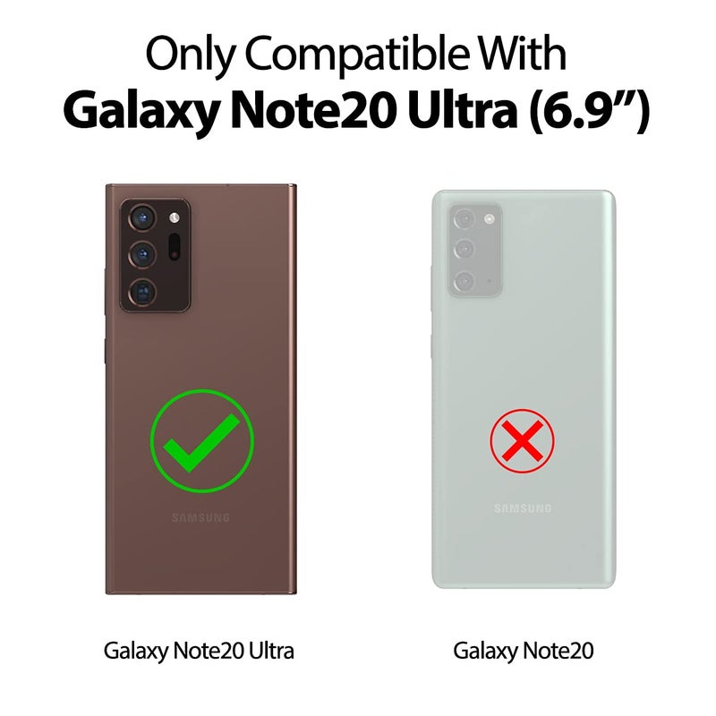 GOOSPERY for Samsung Galaxy Note 20 Ultra 6.9"(2020) Card Holder Wallet Case, Easy Magnetic Door Closure Protective Dual Layer Bumper Sturdy Phone Back Cover with Hidden Mirror (Black) - Image 2